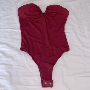 Forever 21 Strapless Padded V-Wire Bodysuit